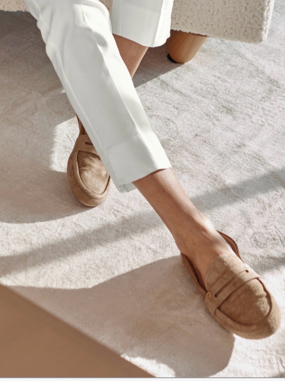 Born Suede Loafers in Tan Brown